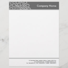 Headed and Footed - Asterisk - Gray Letterhead