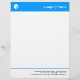 Headed and Footed - Blue 0099FF Letterhead