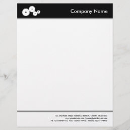 Headed and Footed (Gears) - Black Letterhead
