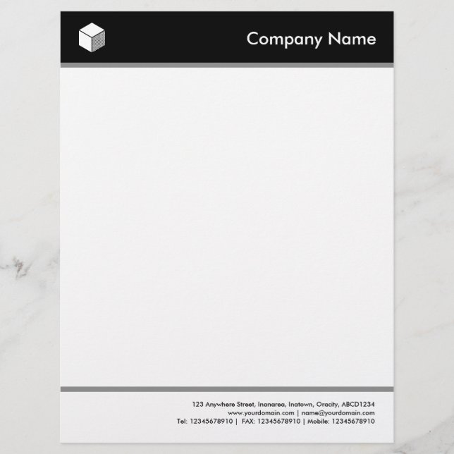 Headed and Footed Letterhead (Front)