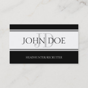 Headhunter/Recruiter Stripe W/W Business Card