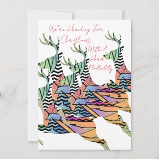 Heading For Christmas Flat Holiday Card