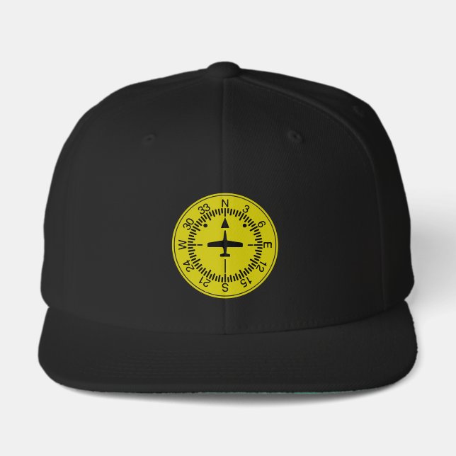 Heading Indicator Pilot Aviation Geek Visor (Front)