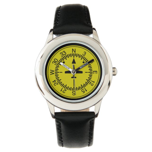 Heading Indicator Pilot Aviation Geek Watch (Front)