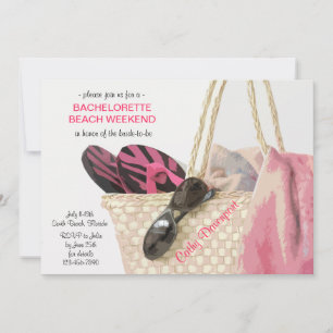 Heading to the Beach Bachelorette Party Invitation