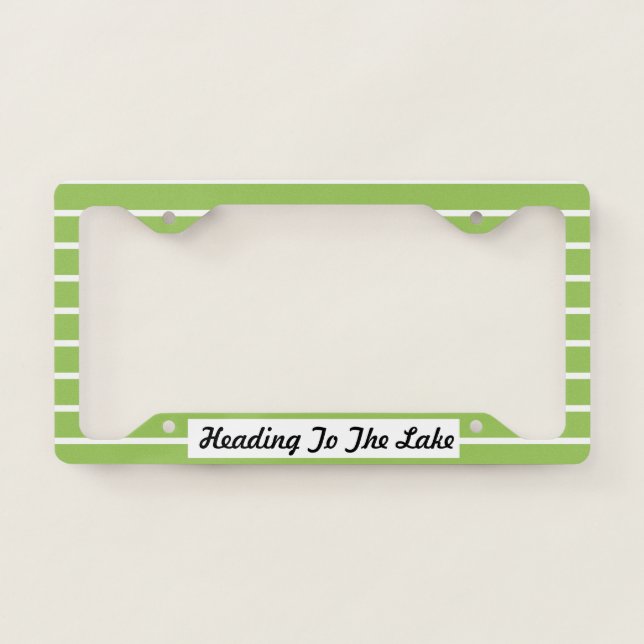 Heading To The Lake License Plate Cover (Front)