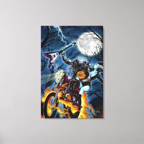 Headless Biker Horseman Canvas Print