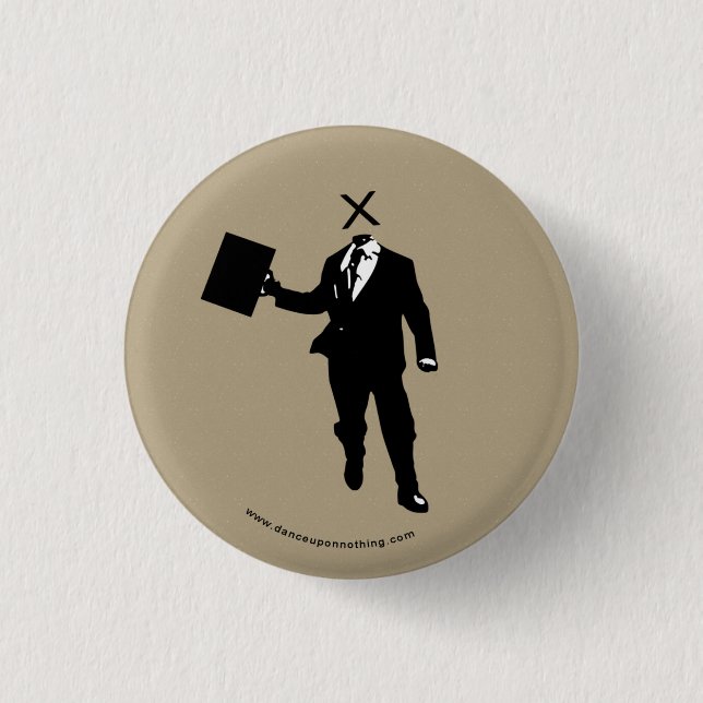 headless businessman button (Front)
