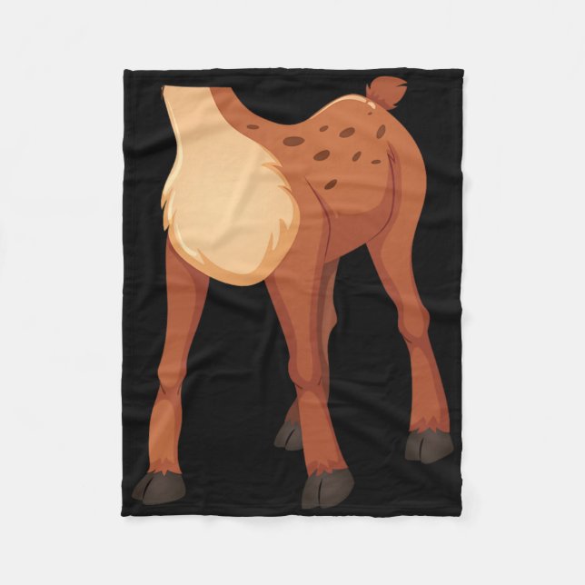 Headless Deer Lazy Diy Halloween Costume Fun Anima Fleece Blanket (Front)