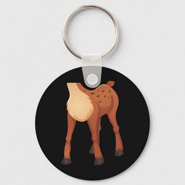 Headless Deer Lazy DIY Halloween Costume Fun Anima Keychain (Front)