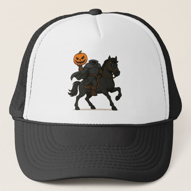Headless Horseman Halloween/Autumn  Trucker Hat (Front)