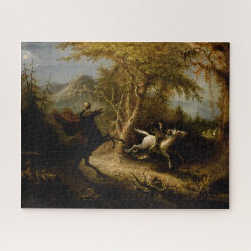 Headless Horseman Halloween Legend Sleepy Hollow Jigsaw Puzzle