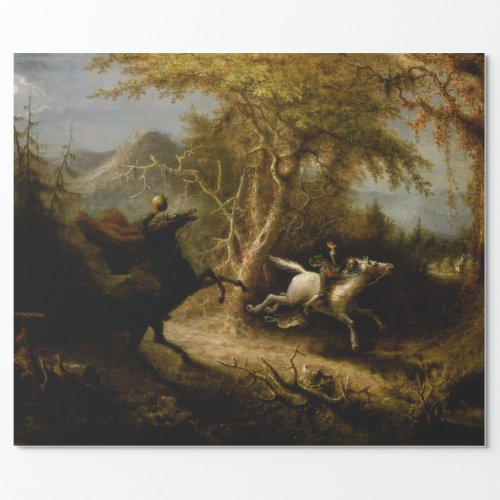 Headless Horseman Halloween Legend Sleepy Hollow Wrapping Paper