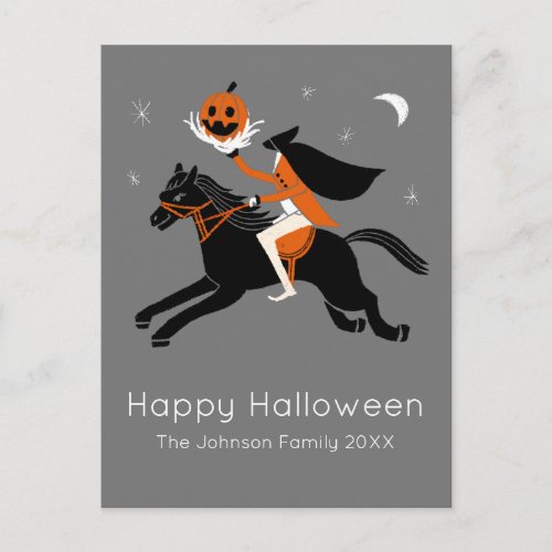 Headless Horseman halloween Postcard