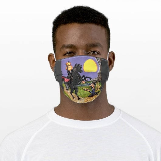 Headless Horseman Ichabod Crane Exchange Halloween Adult Cloth Face Mask (Worn)