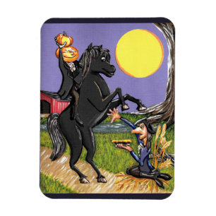Headless Horseman Ichabod Crane fridge magnet
