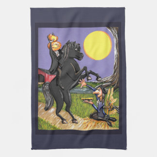 Headless Horseman Ichabod Crane kitchen towel