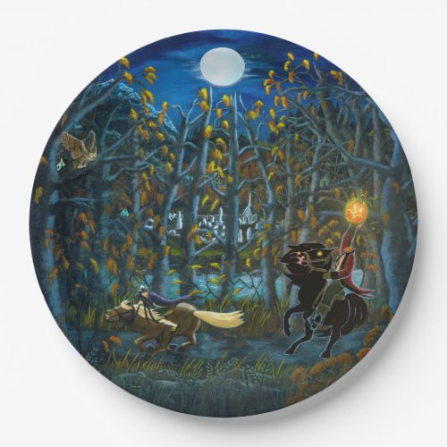 Headless Horseman paper party plates