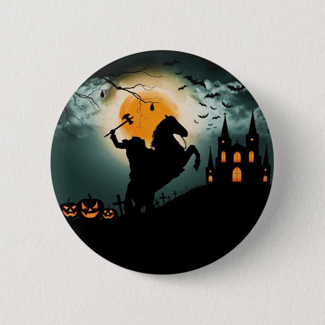 Headless Horseman Pinback Button (Front)