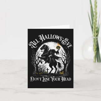 Headless Horseman Pumpkin Face Happy Halloween Sle Card