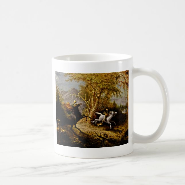 Headless Horseman Pursuing Ichabod Crane Coffee Mug (Right)