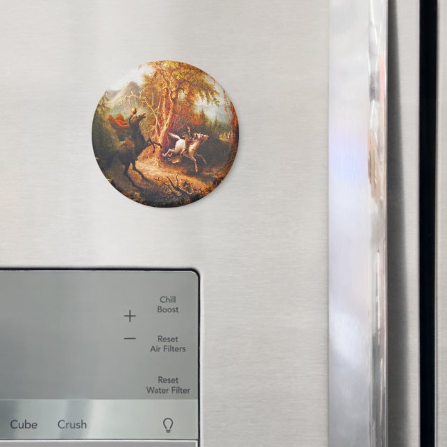 Headless Horseman Pursuing Ichabod Crane Magnet (In Situ (Fridge))