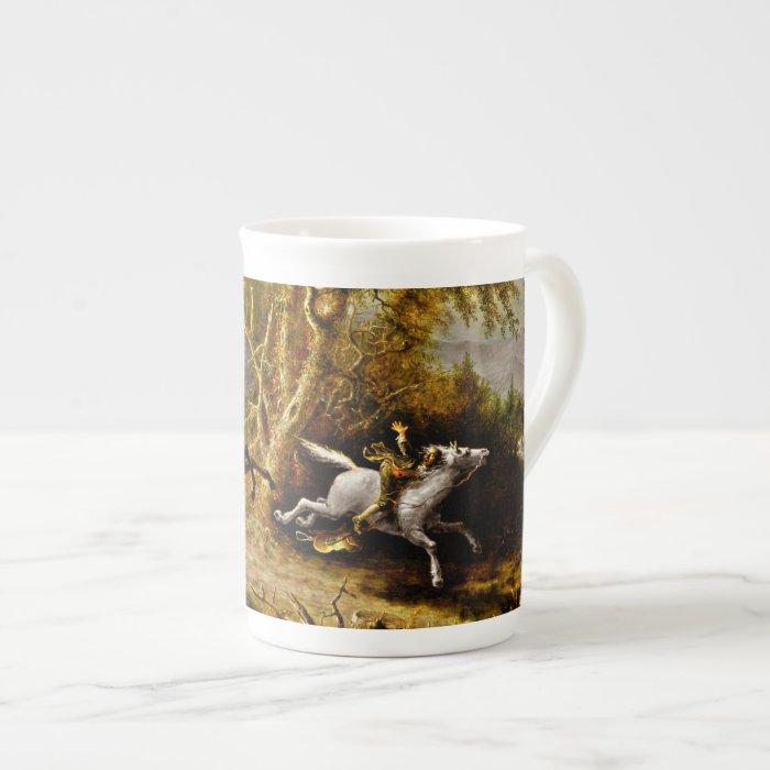 Headless Horseman Pursuing Ichabod Crane Bone China Mugs