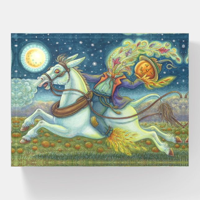 HEADLESS HORSEMAN SCARECROW & MULE PAPERWEIGHT Rec (Front)