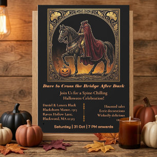 Headless Horseman Sleepy Hollow Dare to Cross Invitation