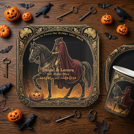 Headless Horseman Sleepy Hollow Dare to Cross Paper Plates