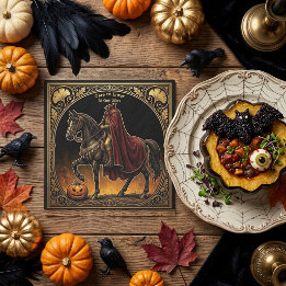 Headless Horseman Sleepy Hollow Gold Dare to Enter Napkins