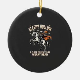 Headless Horseman Sleepy Hollow Halloween T-Shirt Ceramic Ornament