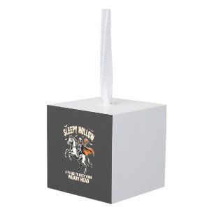 Headless Horseman Sleepy Hollow Halloween T-Shirt Cube Ornament