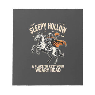 Headless Horseman Sleepy Hollow Halloween T-Shirt Notepad