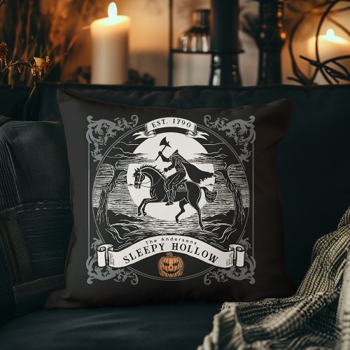 Headless Horseman Sleepy Hollow Halloween  Throw Pillow