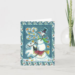HEADLESS HORSEMAN SNOWMAN, XMAS / HALLOWEEN Blank Note Card