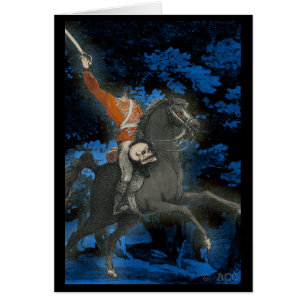 Headless Horseman With Skull Cards