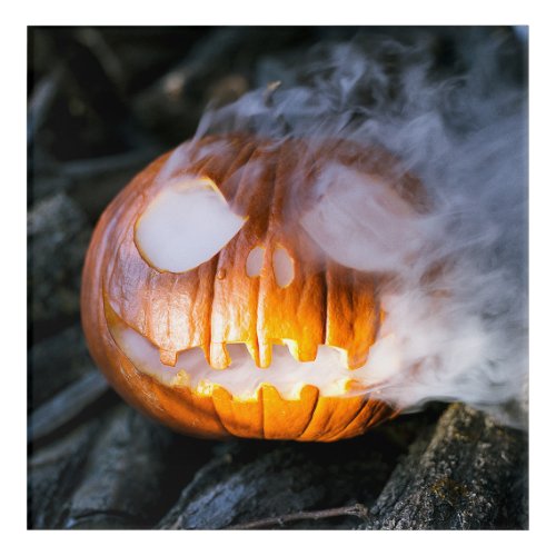 Headless Horsemans Jack_o_Lantern Head a Flame Acrylic Print