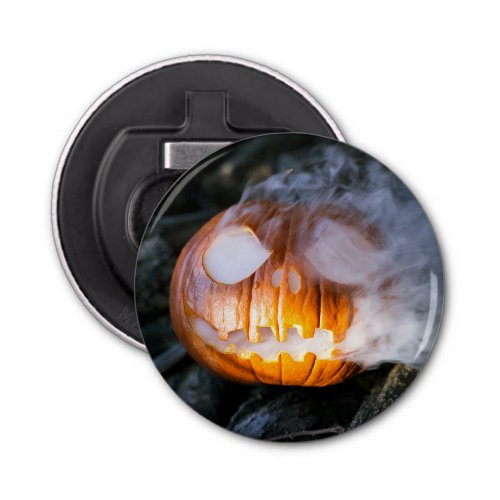 Headless Horsemans Jack_o_Lantern Head a Flame Bottle Opener