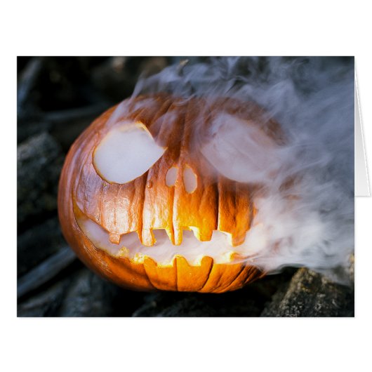 Headless Horseman's Jack-o-Lantern Head a Flame Cards (Front Horizontal)