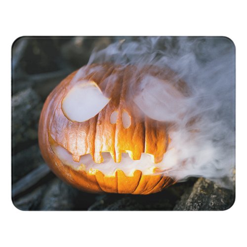 Headless Horsemans Jack_o_Lantern Head a Flame Door Sign