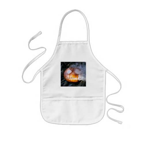 Headless Horsemans Jack_o_Lantern Head a Flame Kids Apron