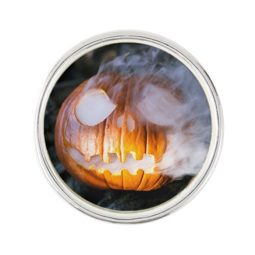 Headless Horsemans Jack_o_Lantern Head a Flame Lapel Pin