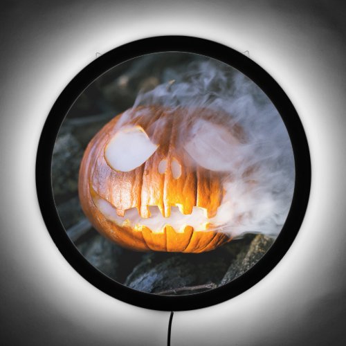 Headless Horsemans Jack_o_Lantern Head a Flame LED Sign