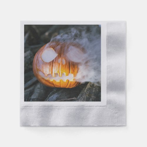 Headless Horsemans Jack_o_Lantern Head a Flame Napkins