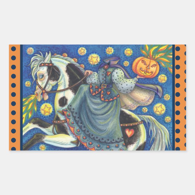 HEADLESS HORSEWOMAN, SIDESADDLE STICKERS SHEET Rec (Front)