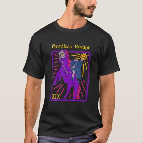 Headless Knight Tarot Card Halloween Occult Decor T_Shirt