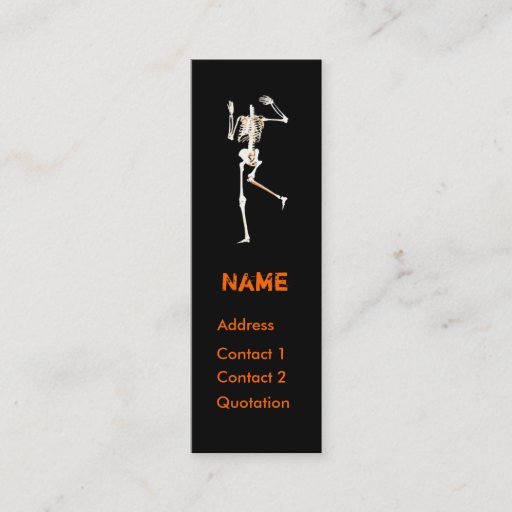 Customizable Headless Skeleton - Skinny Business Card