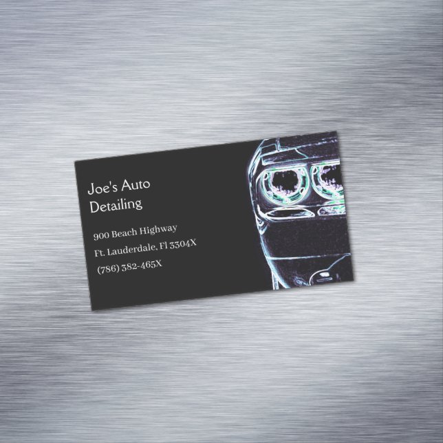 headlight American Muscle Car Automotive  Business Card Magnet (In Situ)