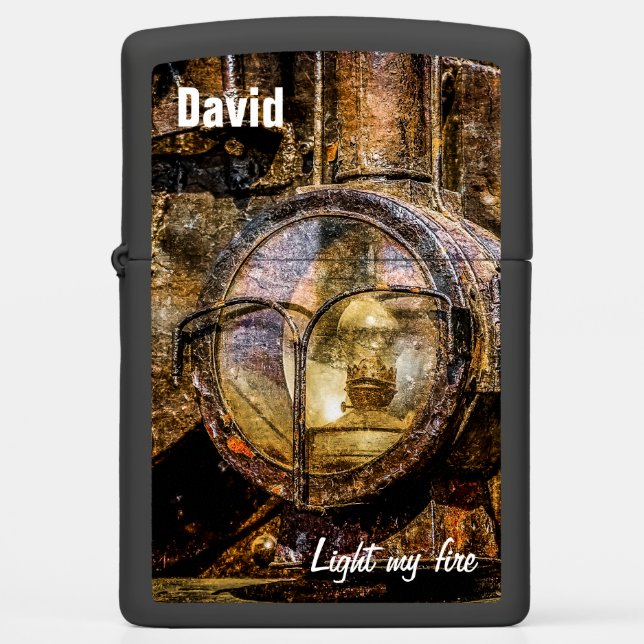 Headlight - Light my fire funny customizable Zippo Lighter (Front)